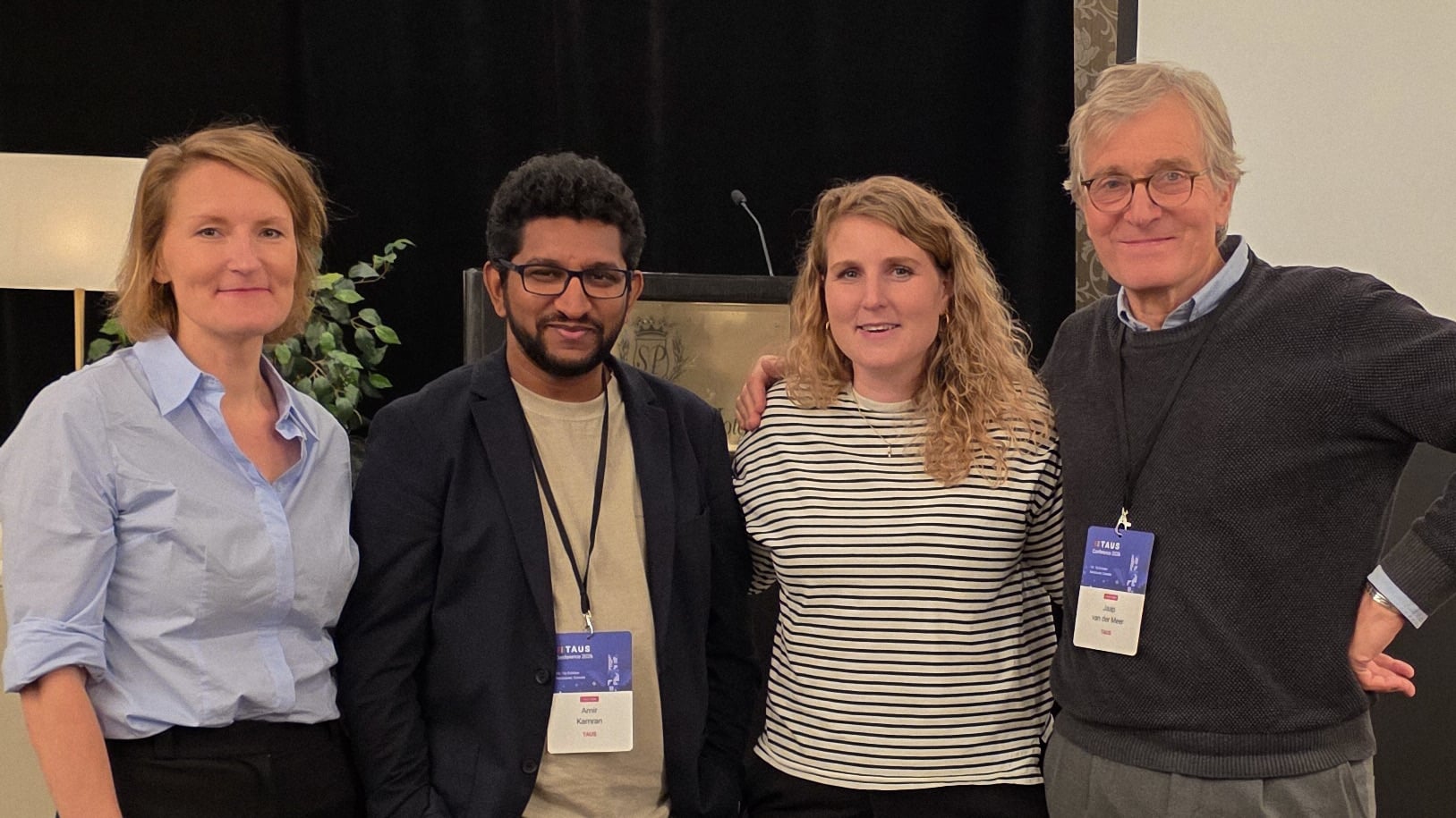 Dace, Amir, Anne-Maj and Jaap at the TAUS event in Vancouver